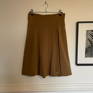 Athleta brown mini/midi skirt